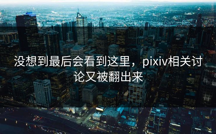 没想到最后会看到这里,pixiv相关讨论又被翻出来 没想到最后会看到这里,pixiv相关讨论又被翻出来